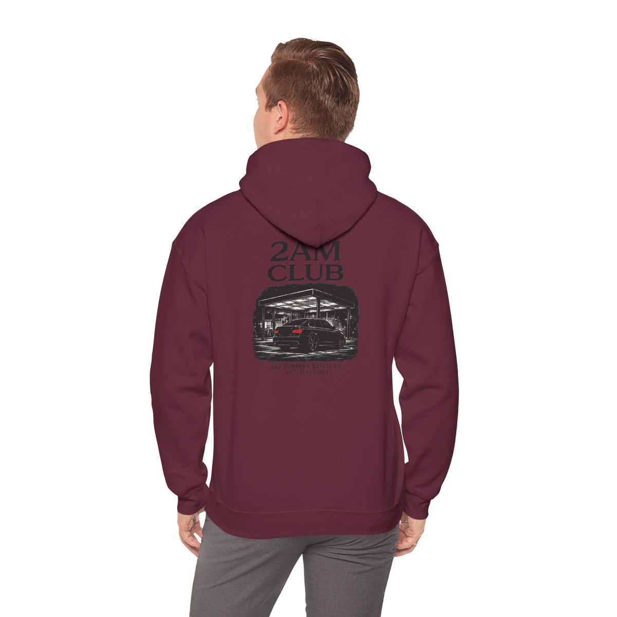 Bad Company 2AM Club racing garage graphic hoodie