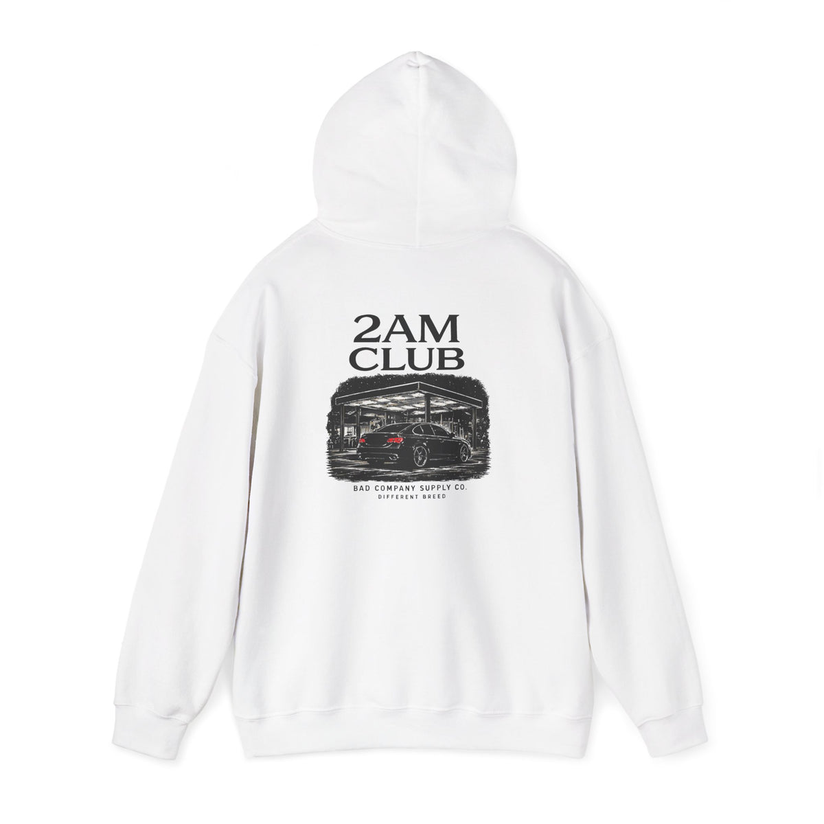 Bad Company 2AM Club racing garage graphic hoodie