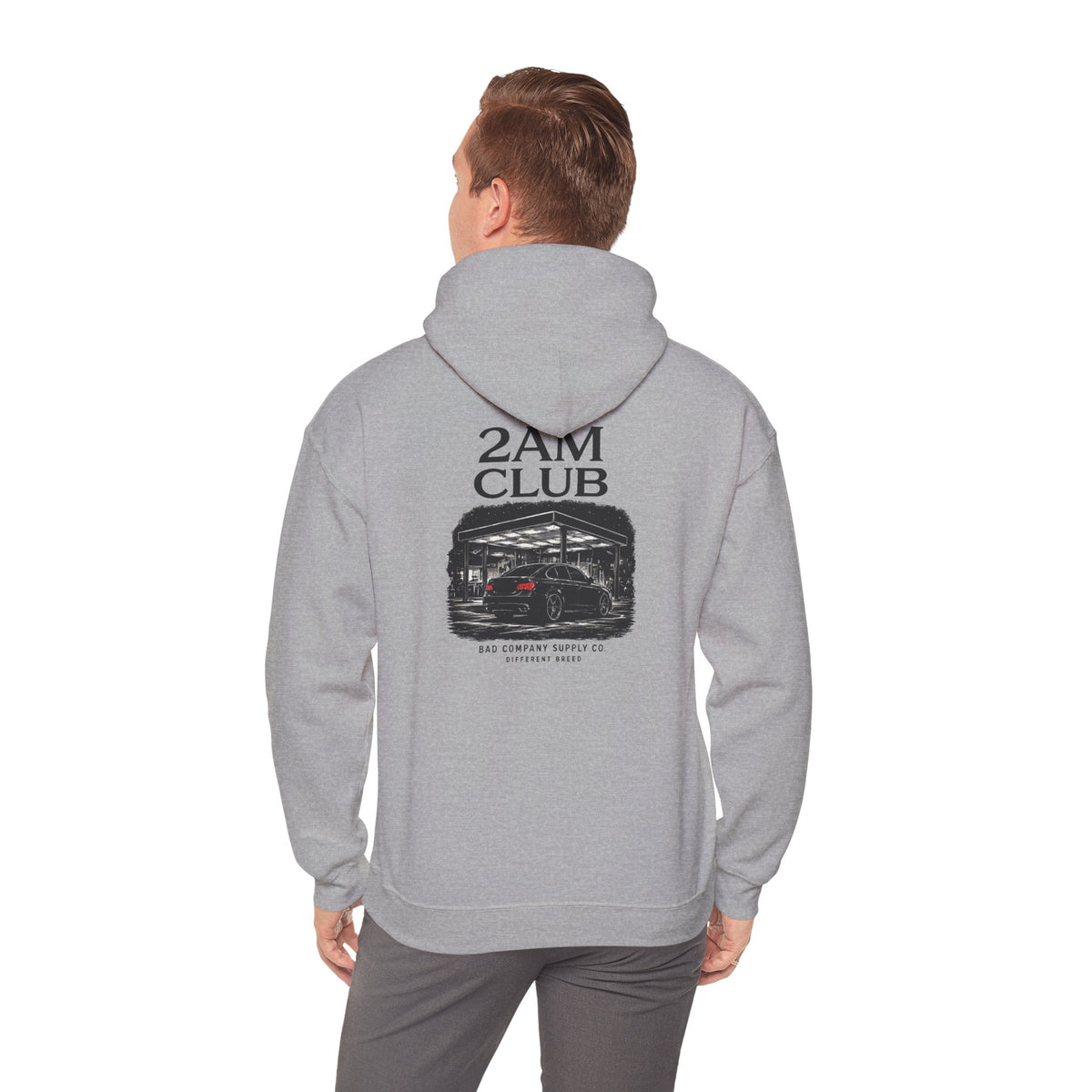 Bad Company 2AM Club racing garage graphic hoodie