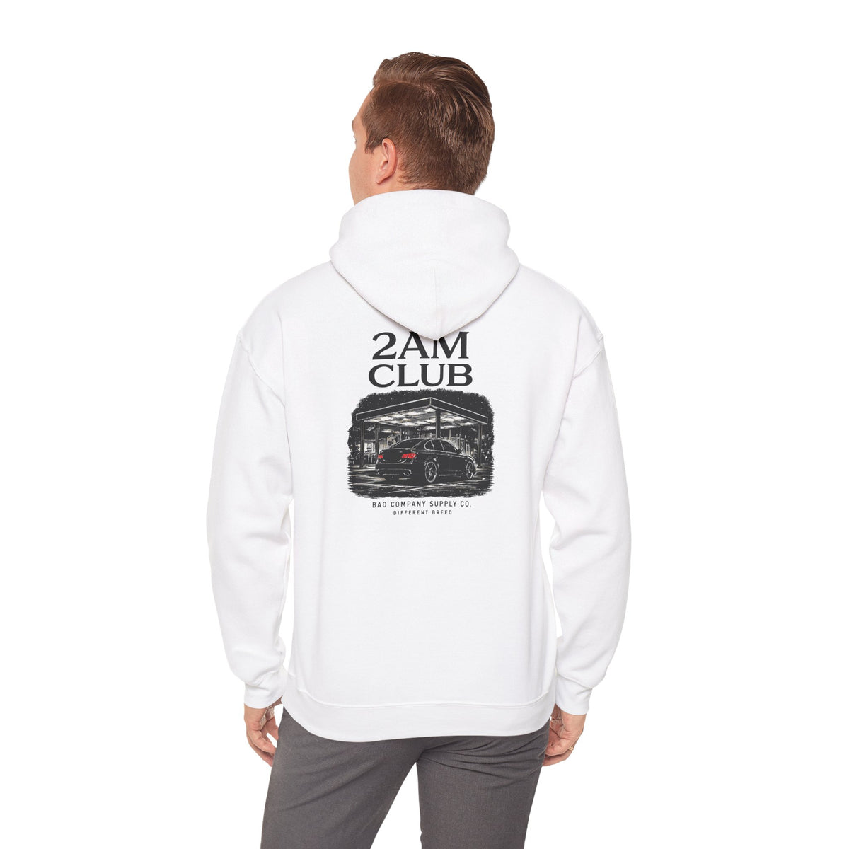 Bad Company 2AM Club racing garage graphic hoodie